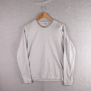 Son of a Tailor Mens Gray Supima Cotton Long Sleeve T-Shirt Crew Neck Portugal